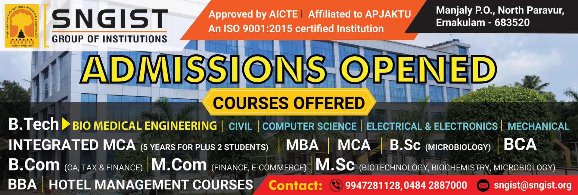 SNGIST Sree Narayana Guru Institute of Science Technology SNGIST Sree Narayana Guru Institute of Science Technology